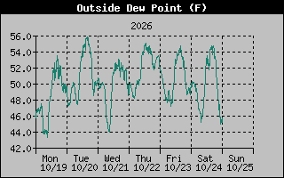 1 Week Dew Point Graph