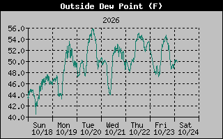 1 Week Dew Point Graph