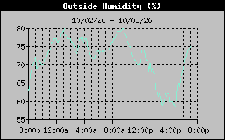 1 Day Humidity Graph