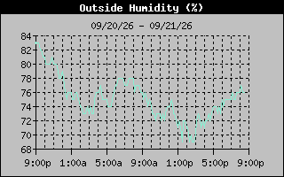 1 Day Humidity Graph