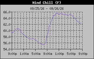1 Day Wind Chill Graph