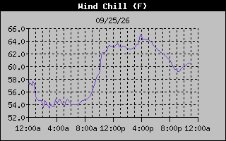 1 Day Wind Chill Graph