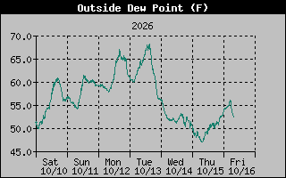 1 Week Dew Point Graph