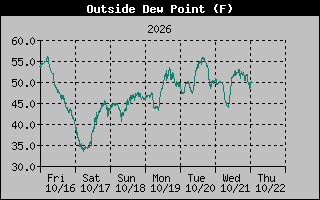 1 Week Dew Point Graph