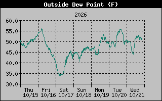 1 Week Dew Point Graph