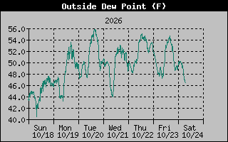 1 Week Dew Point Graph