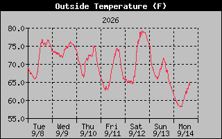 1 Week Temperature Graph