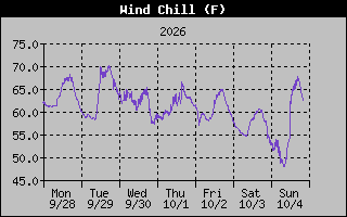 1 Week Wind Chill Graph