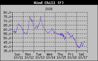 1 Week Wind Chill Graph