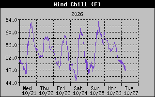 1 Week Wind Chill Graph