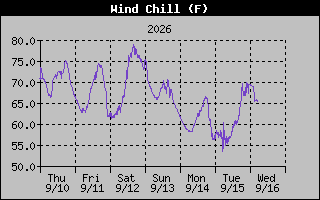 1 Week Wind Chill Graph