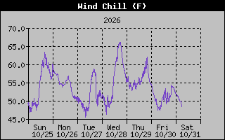 1 Week Wind Chill Graph