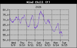 1 Week Wind Chill Graph