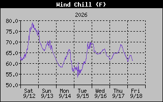 1 Week Wind Chill Graph