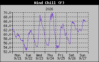 1 Week Wind Chill Graph