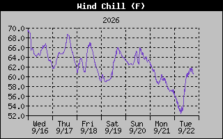 1 Week Wind Chill Graph