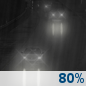 Thursday Night: Rain after 8pm. Mostly cloudy, with a low around 45. Thursday Night: Light Rain